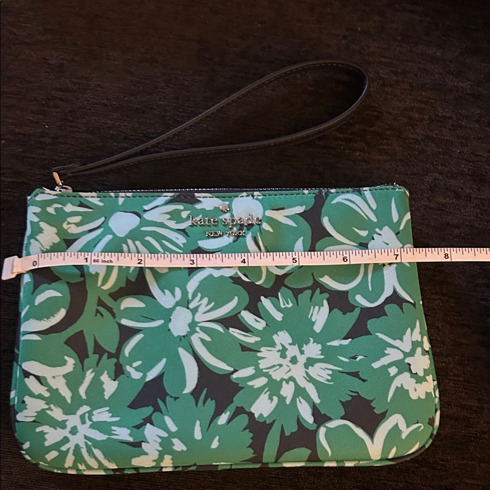 Kate Spade Teal Floral Wristlet